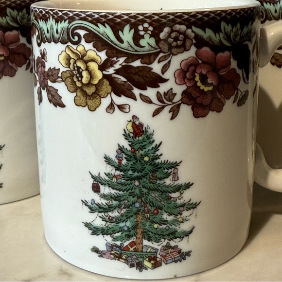 Spode Woodland Grove Christmas Tree Mugs  Coffee Cup Holiday Retired - Picture 7 of 11